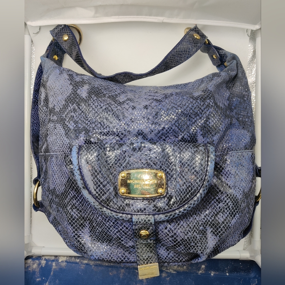 Michael Kors Blue Python leather - Picture 4 of 12